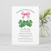 A Little Lucky Charm Shamrock Coquette Bow Kaart (Staand voorkant)