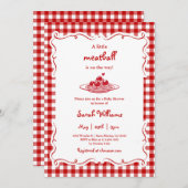 A Little Meatball Baby Shower Kaart (Voorkant / Achterkant)