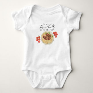 A little Meatball is on the way Baby Shower Romper