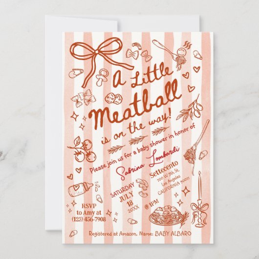 A little Meatball is on the way Kaart (Voorkant)