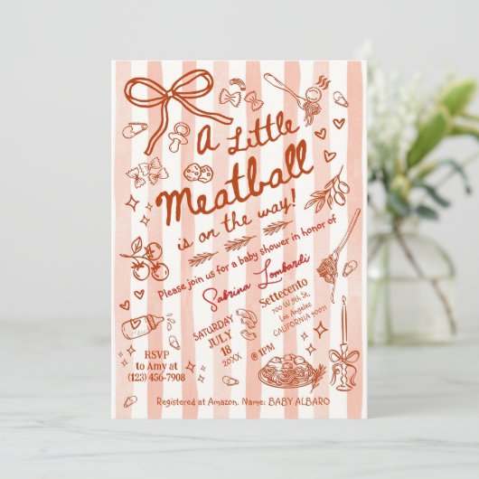 A little Meatball is on the way Kaart (Staand voorkant)