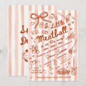 A little Meatball is on the way Kaart (Voorkant / Achterkant)