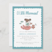 A Little Mermaid is on Her Way Baby Shower  Kaart (Voorkant)