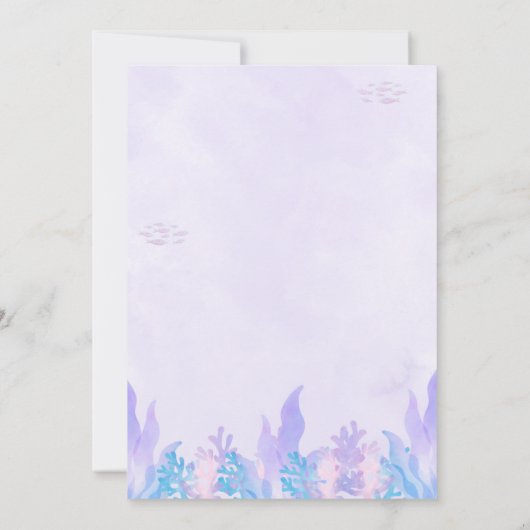 a Little Mermaid is on her way  Bedankkaart (Achterkant)