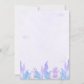 a Little Mermaid is on her way Girl Baby Shower Kaart (Achterkant)