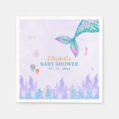 a Little Mermaid is on her way Girl Baby Shower Servet (Voorkant)