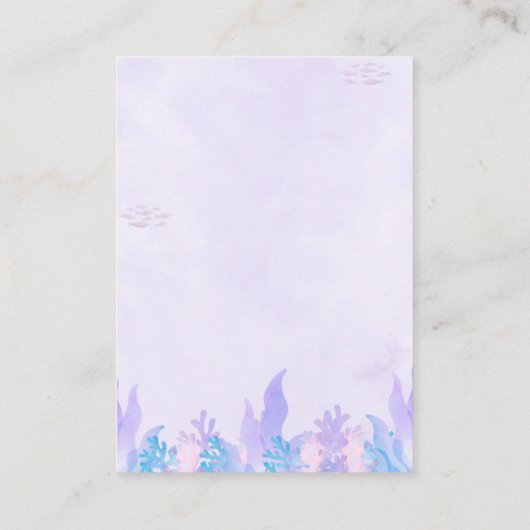 a Little Mermaid is on her way, Girl  Informatiekaartje (Achterkant)