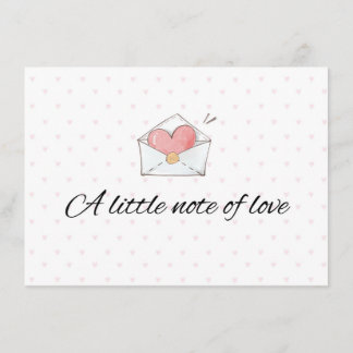A Little Note of Love Envelope Card Informatiekaartje