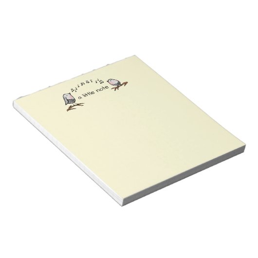 A Little Note Songbird Notepad Notitieblok (Schuin)
