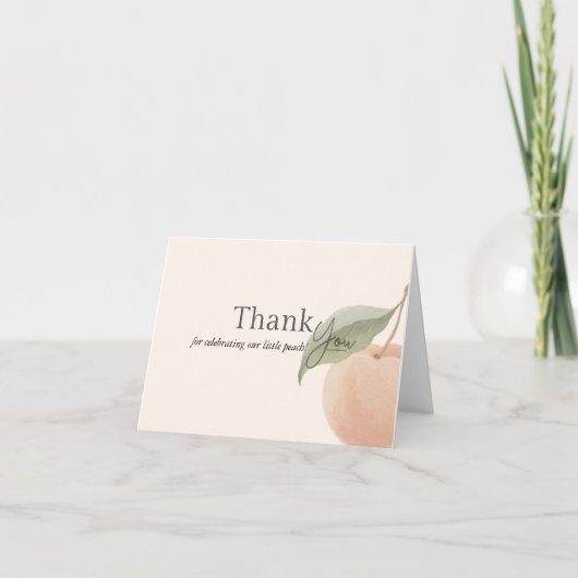 A Little Peach Folded Thank You Card Bedankkaart (Voorkant)