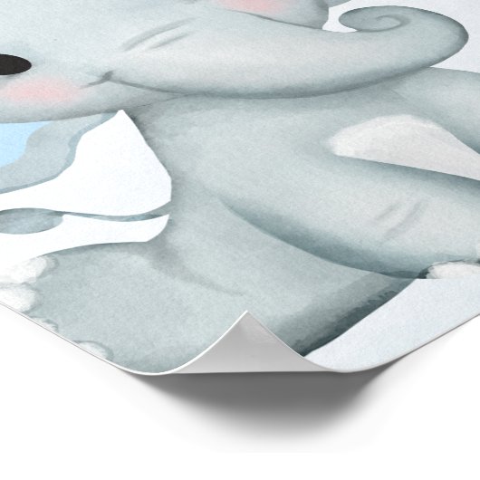 A Little Peanut is on the Way, Baby Shower Boy Poster (Hoek)