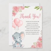 A Little Peanut is on the Way, Baby Shower Girl Bedankkaart (Voorkant)