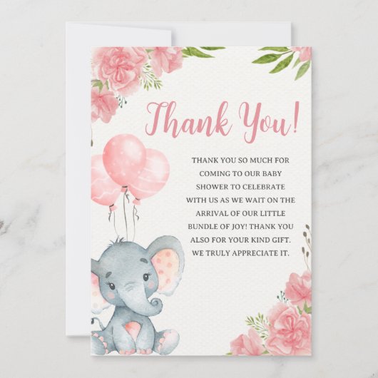 A Little Peanut is on the Way, Baby Shower Girl Bedankkaart (Voorkant)