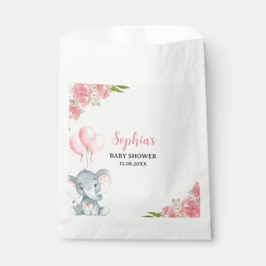 A Little Peanut is on the Way Elephant baby shower Bedankzakje (Voorkant)