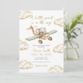 A Little Peanut is on the Way Elephant Baby Shower Kaart (Staand voorkant)