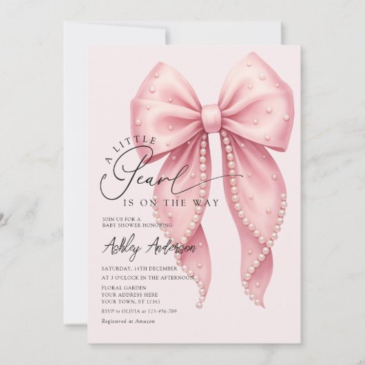 A Little Pearl is onderweg naar Pink Bow Baby show Kaart (Voorkant)