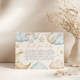 A little piece of heaven baby shower book request informatiekaartje