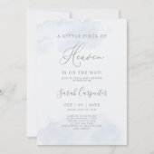 A Little Piece of Heaven Baby Shower Boy Kaart (Voorkant)