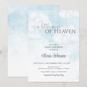 A Little Piece of Heaven Baby shower (Jongen) Kaart