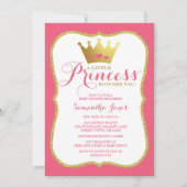 A Little Princess Baby shower roze en goud Kaart (Voorkant)