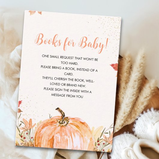 a Little Pumpkin Arrival Baby Shower Informatiekaartje