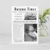 A little pumpkin arrived Birth Announcement Aankondiging (Staand voorkant)