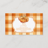 A Little Pumpkin Autumn Herfst Baby Boeken voor Ba Informatiekaartje (Voorkant)