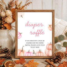A Little Pumpkin Baby Shower Bord | Luier Raffle