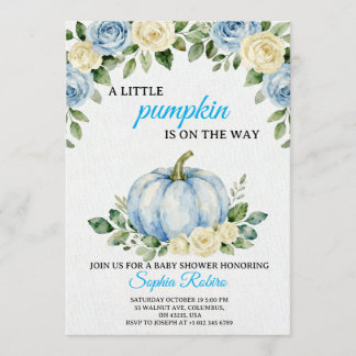 A Little Pumpkin” Baby Shower Invitation  Kaart