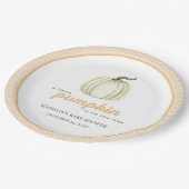 A Little Pumpkin Baby Shower Paper Plate Papieren Bordje (Gekanteld)