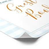 A Little Pumpkin Blue Truck Baby Shower Guest Book Poster (Hoek)