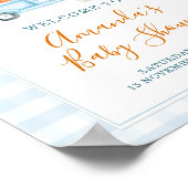 A Little Pumpkin Blue Truck Baby Shower Welcome Poster (Hoek)