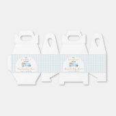 A Little Pumpkin Blue Truck Gingham Baby Shower Bedankdoosjes (Uitgevouwen)