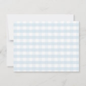 A Little Pumpkin Blue Truck Gingham Baby Shower Bedankkaart (Achterkant)