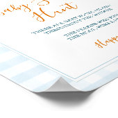 A Little Pumpkin Blue Truck Gingham Baby Sock Hunt Poster (Hoek)