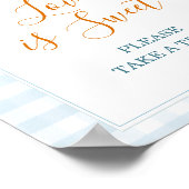 A Little Pumpkin Blue Truck Gingham Love is Sweet Poster (Hoek)