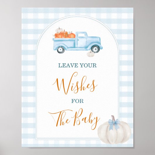 A Little Pumpkin Blue Truck Leave Your Wishes Poster (Voorkant)