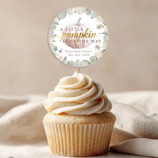 A Little Pumpkin Blush Fall Baby Shower Favor Stic Ronde Sticker