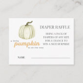 A Little Pumpkin Diaper Raffle Ticket  Informatiekaartje (Voorkant)