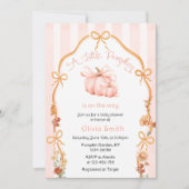 A Little Pumpkin Fall Autumn Floral Baby Shower Kaart (Voorkant)