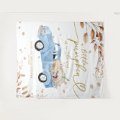 A Little Pumpkin Fall Baby Shower Achtergrond Wandkleed (Voorkant (horizontaal))