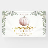 A Little Pumpkin Fall Baby Shower Backdrop Banner (Horizontaal)