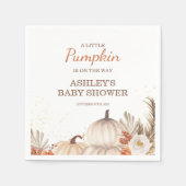 A Little Pumpkin, Fall Baby Shower Boho Servet (Voorkant)