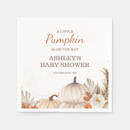 A Little Pumpkin, Fall Baby Shower Boho Servet