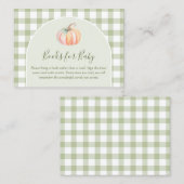 A Little Pumpkin Fall Baby Shower Books For Baby Informatiekaartje (Voorkant / Achterkant)
