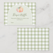 A Little Pumpkin Fall Baby Shower Diaper Raffle Informatiekaartje (Voorkant / Achterkant)
