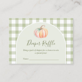 A Little Pumpkin Fall Baby Shower Diaper Raffle Informatiekaartje