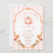 A Little Pumpkin Fall Floral Baby Shower Kaart (Voorkant)
