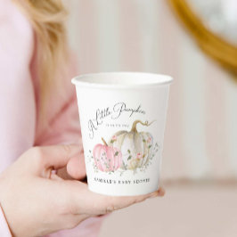 A Little Pumpkin Girl Baby Shower Papieren Bekers
