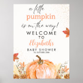 A Little Pumpkin is on her Way, Baby Shower Poster (Voorkant)